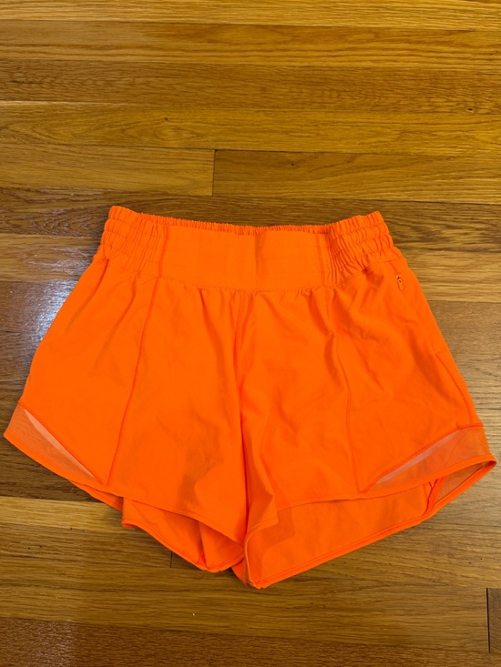 lululemon athletica Pants - Lululemon Hotty Hot Short *High-Rise Long 4" Highlight Orange - Size 6